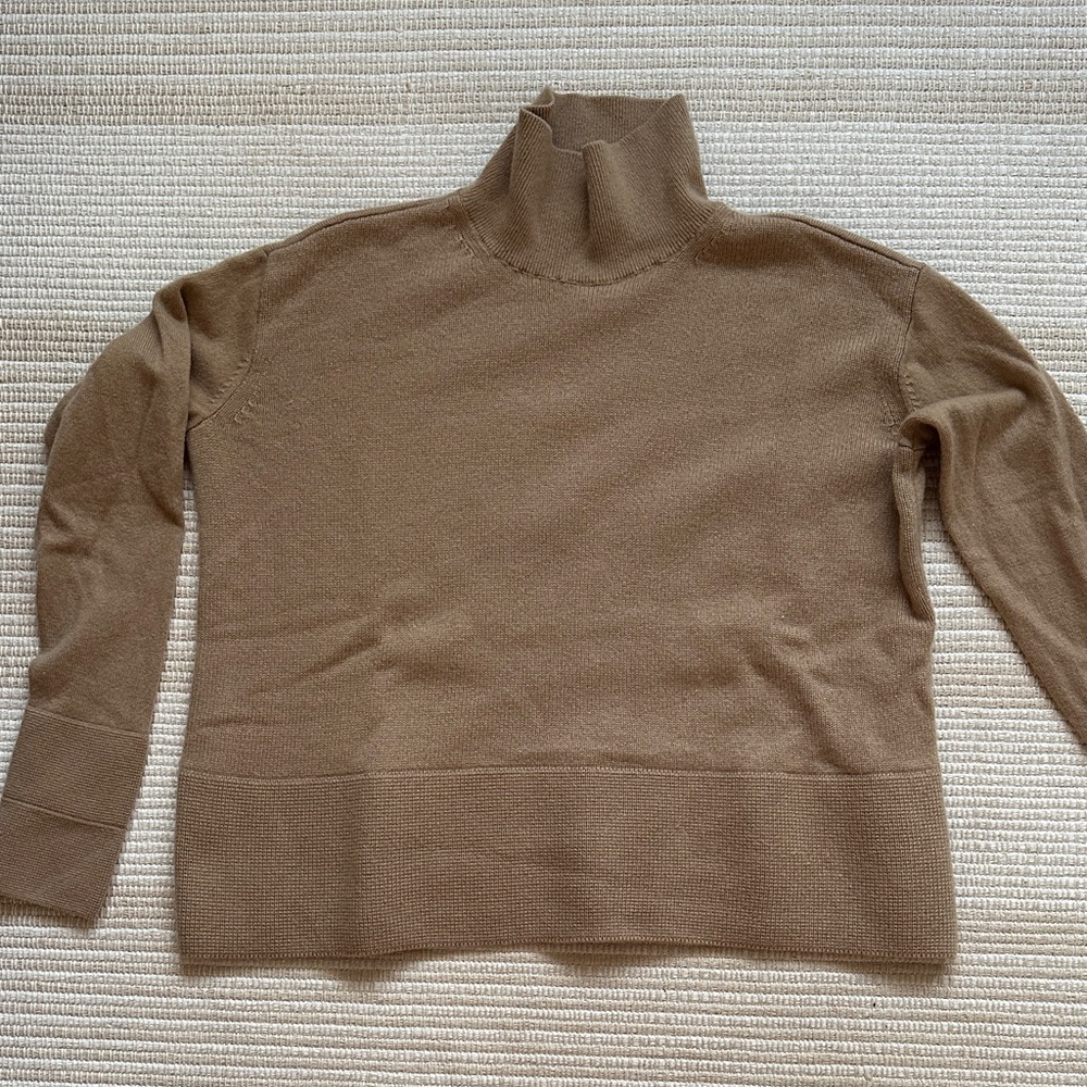 Everlane cashmere cropped square turtleneck sweater